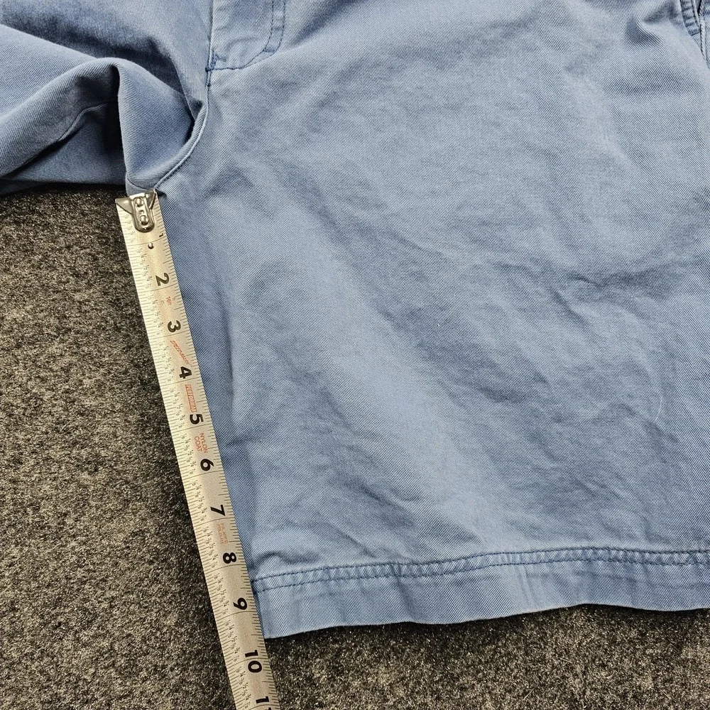 IZOD Saltwater Stretch Chino Shorts Men's 38 Blue Flat Front 10.5